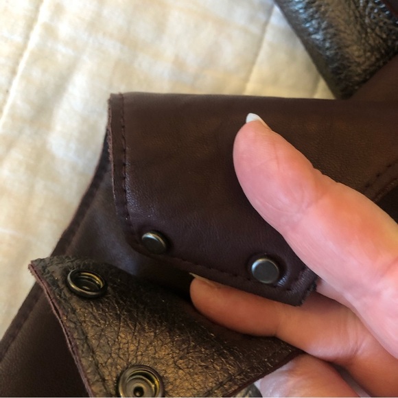 3.1 Phillip Lim Two-Tone Leather Shift Dress in Graphite. Size 2. - Picture 14 of 16